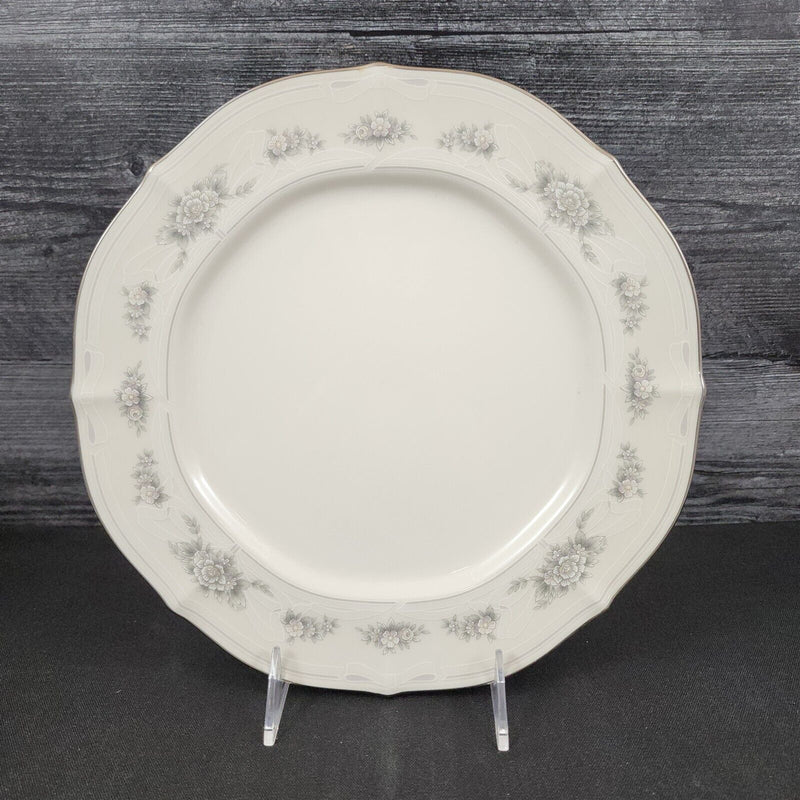 Load image into Gallery viewer, Noritake Southern Lace Dinner Plate Ceramic China Vintage Ivory Flower & Ribbons