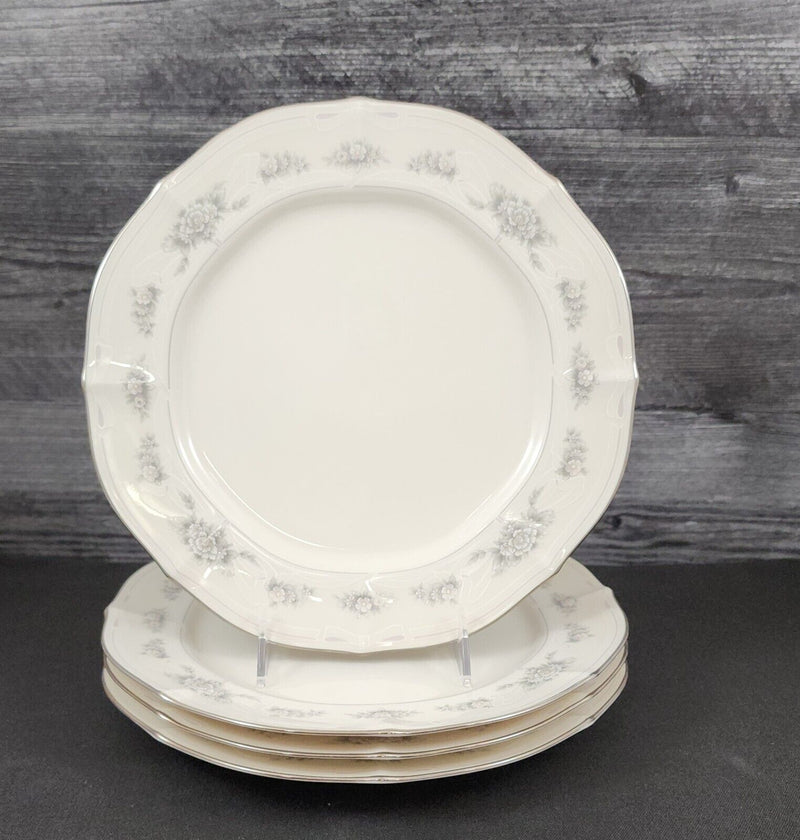 Load image into Gallery viewer, Noritake Southern Lace 4 Bread Butter Plate Set Ceramic China Vtg Ivory Ribbons