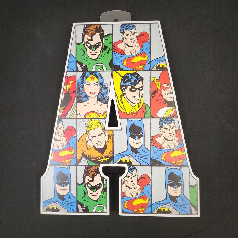 Load image into Gallery viewer, Justice League Letter A Wood Wall Art DC Comics Super Friends Kids Room Décor