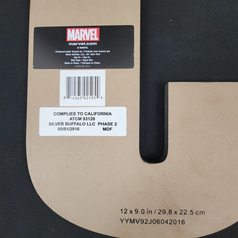 Load image into Gallery viewer, Marvel Letter J Wood Wall Art Print Dc Comics Superhero Décor For Kids Room