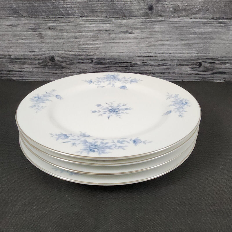 Load image into Gallery viewer, Crown Empire Duchess Set of 4 Salad Plate 7 5/8" Floral with Silver Rim Ceramic
