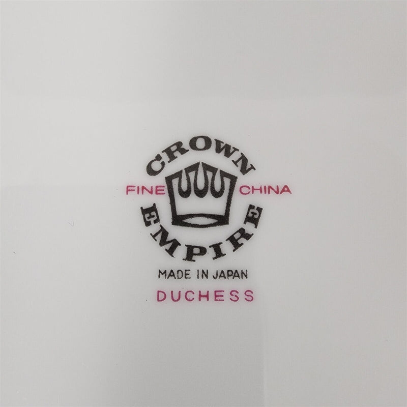 Load image into Gallery viewer, Crown Empire Duchess Set of 4 Salad Plate 7 5/8" Floral with Silver Rim Ceramic