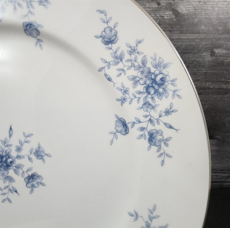 Load image into Gallery viewer, Crown Empire Duchess Set of 4 Dinner Plate 10 3/8" Floral Silver Rim Ceramic