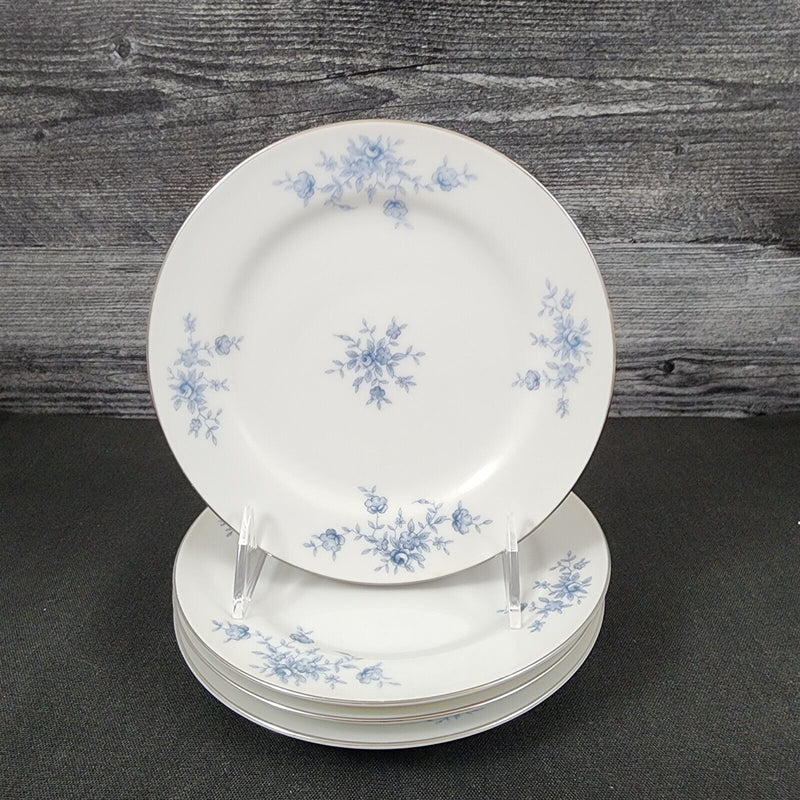 Load image into Gallery viewer, Crown Empire Duchess Set of 4 Bread and Butter Plate 6 5/8" Floral Silver Rim