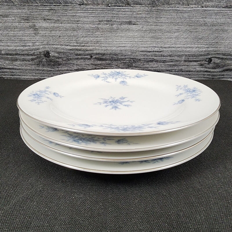 Load image into Gallery viewer, Crown Empire Duchess Set of 4 Bread and Butter Plate 6 5/8" Floral Silver Rim