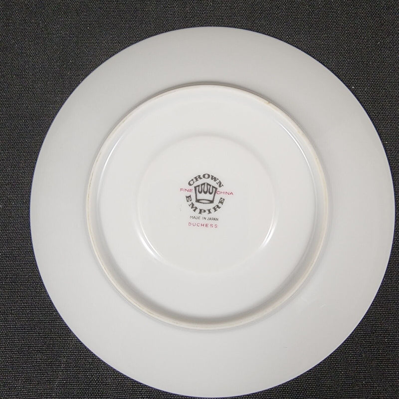 Load image into Gallery viewer, Crown Empire Duchess Set of 4 Cup and Saucer Ceramic Floral Silver Rim