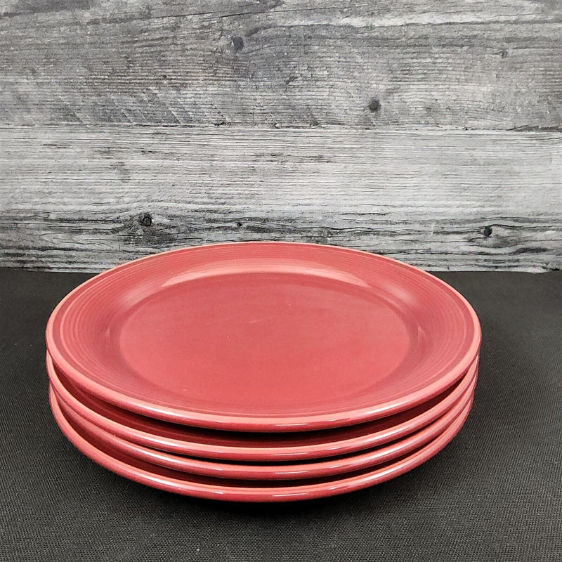 Load image into Gallery viewer, Nancy Calhoun Salad Plate Raspberry Red Set of 4 Ceramic Stoneware Round 8"