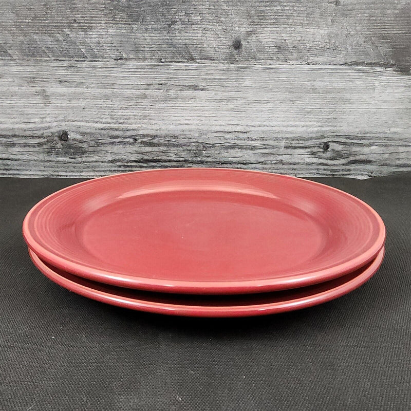 Load image into Gallery viewer, Nancy Calhoun Salad Plate Raspberry Red Set of 4 Ceramic Stoneware Round 8"