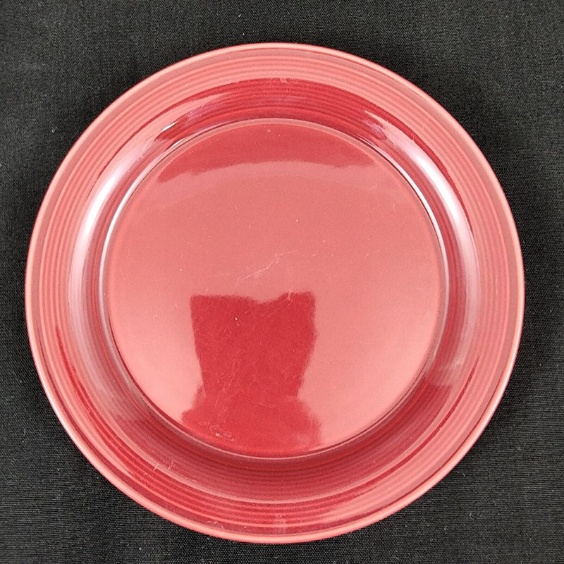 Load image into Gallery viewer, Nancy Calhoun Salad Plate Raspberry Red Set of 4 Ceramic Stoneware Round 8"