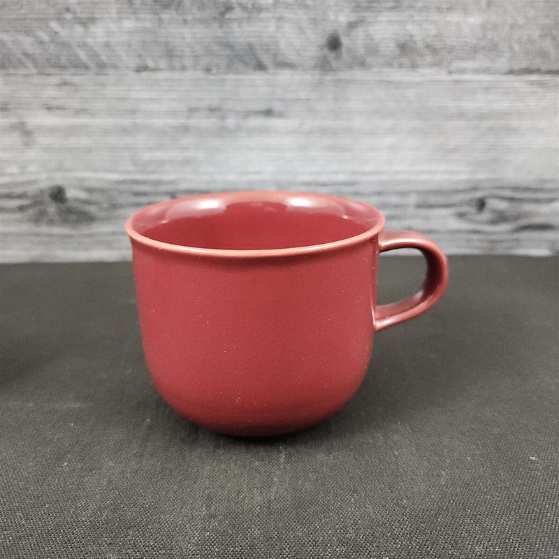 Load image into Gallery viewer, Nancy Calhoun Raspberry Red 4 Tea Cup & Saucer Set Ceramic Stoneware Coffee Mugs