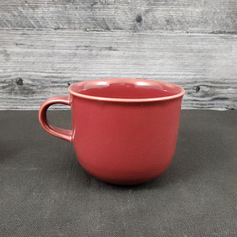 Load image into Gallery viewer, Nancy Calhoun Raspberry Red 4 Tea Cup & Saucer Set Ceramic Stoneware Coffee Mugs