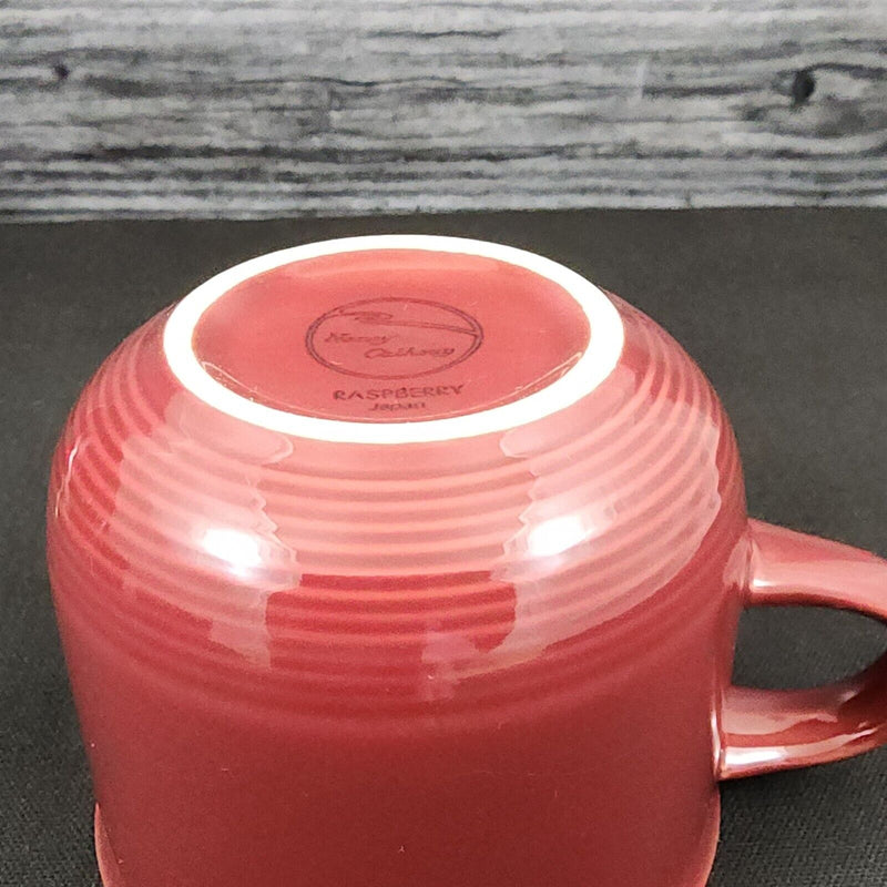 Load image into Gallery viewer, Nancy Calhoun Raspberry Red 4 Tea Cup & Saucer Set Ceramic Stoneware Coffee Mugs