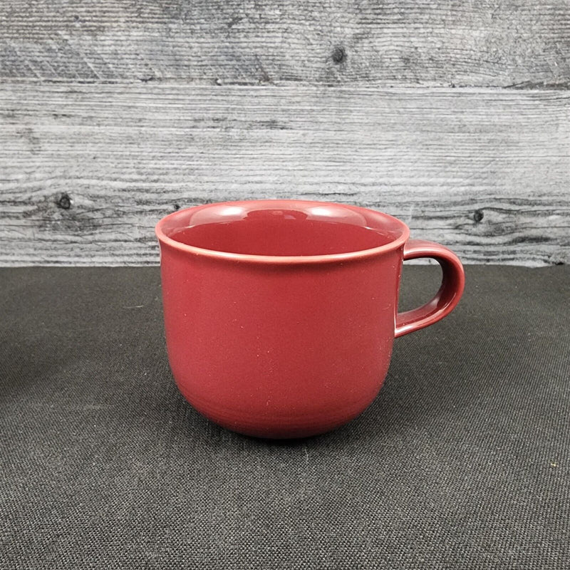 Load image into Gallery viewer, Nancy Calhoun Raspberry Red 2 Tea Cup Set Ceramic Stoneware Coffee Mugs