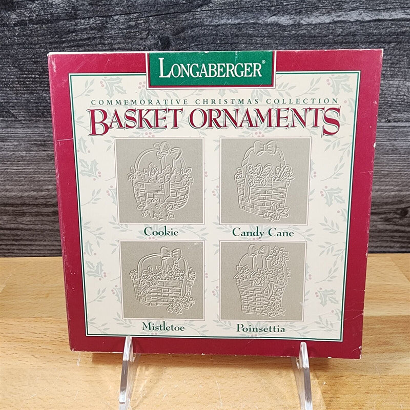 Load image into Gallery viewer, Longaberger Pewter Basket Ornaments Tie Ons Cookies Canes Mistletoe Poinsettia