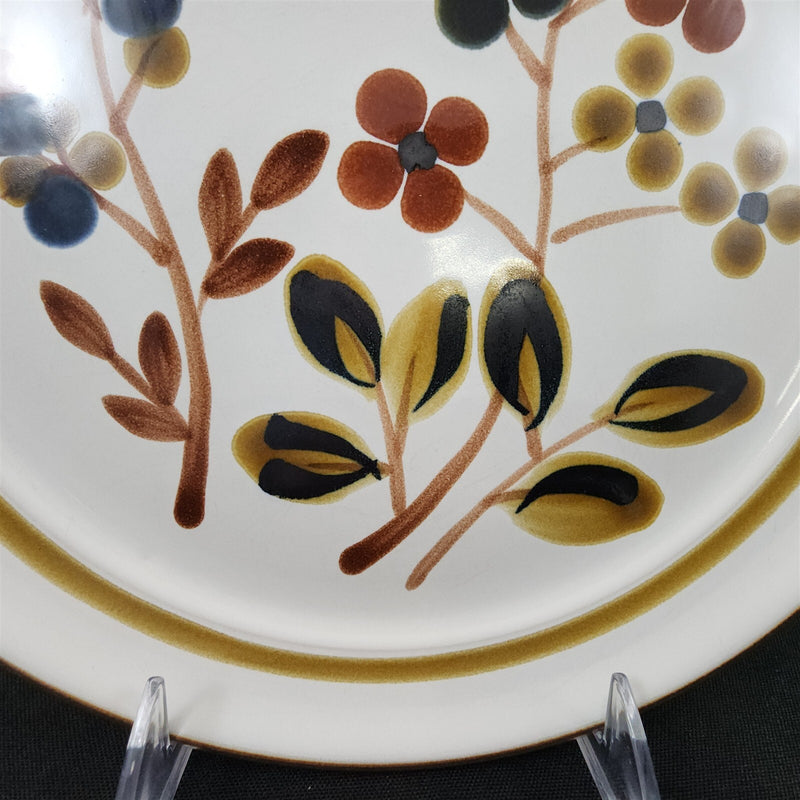 Load image into Gallery viewer, Noritake October Fest Set of 4 Dinner Plate Stoneware Brown Blue Yellow Floral