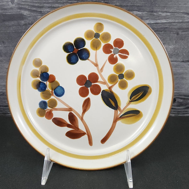 Load image into Gallery viewer, Noritake October Fest Set of 2 Salad Plate Stoneware Brown Blue Yellow Floral