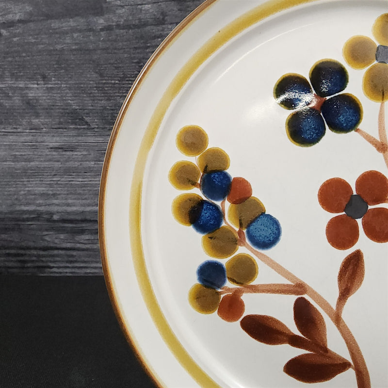 Load image into Gallery viewer, Noritake October Fest Set of 2 Salad Plate Stoneware Brown Blue Yellow Floral