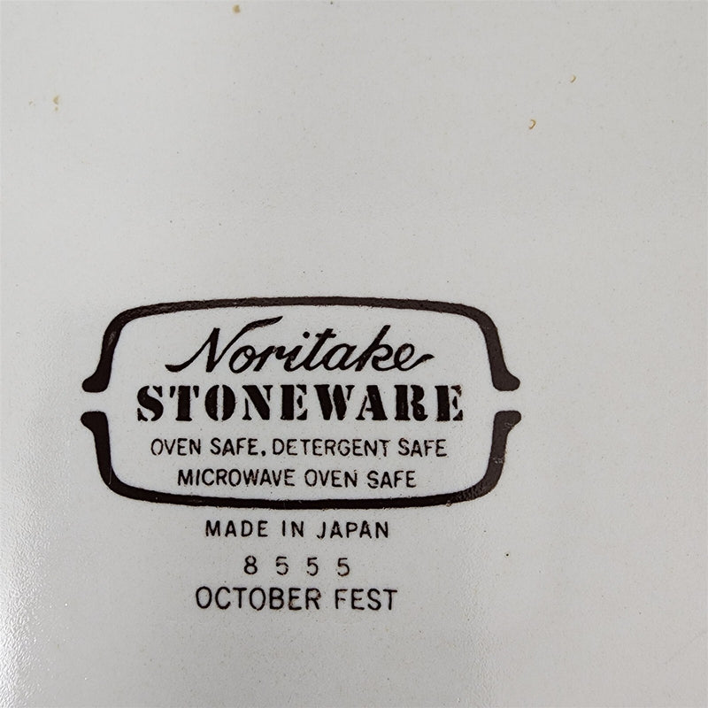 Load image into Gallery viewer, Noritake October Fest Vegetable Serving Bowl Stoneware Brown Blue Yellow Floral