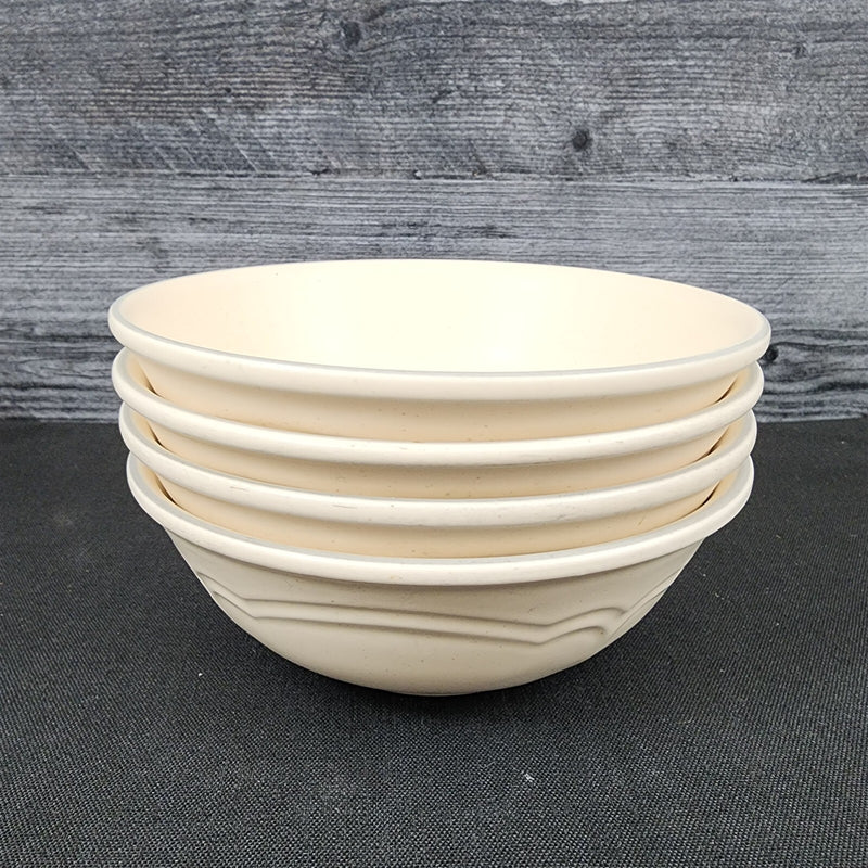 Load image into Gallery viewer, Pfaltzgraff Remembrance 4 Soup Cereal Bowls Pink Peach White Flowers Stoneware