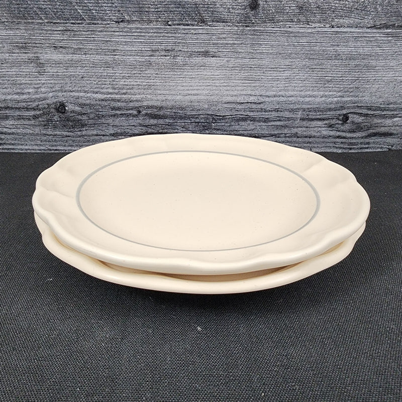 Load image into Gallery viewer, Pfaltzgraff Remembrance 2 Salad Plate Pink Peach White Flowers Stoneware Vintage