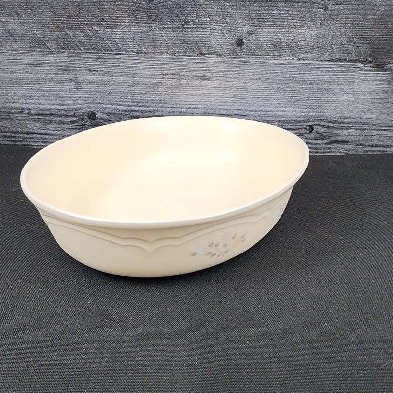 Load image into Gallery viewer, Pfaltzgraff Remembrance Oval Casserole Baker Pink Peach White Flowers Stoneware