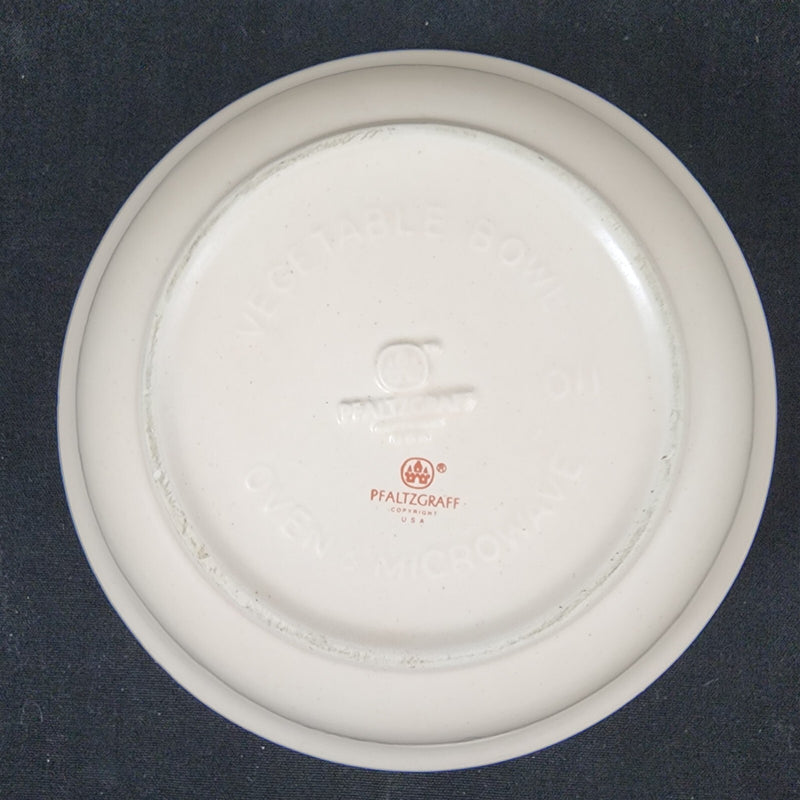 Load image into Gallery viewer, Pfaltzgraff Remembrance Vegetable Bowl Pink Peach White Flowers Stoneware Vtg