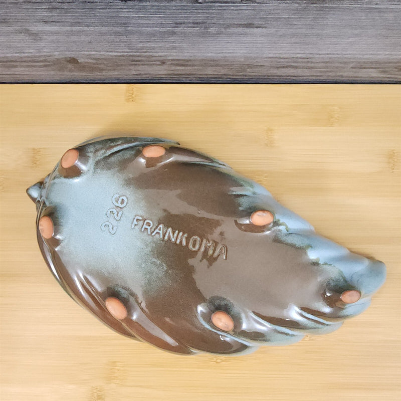 Load image into Gallery viewer, Frankoma Plainsman Woodland Moss Pottery Leaf Dish Bowl Blue Brown Green 12"