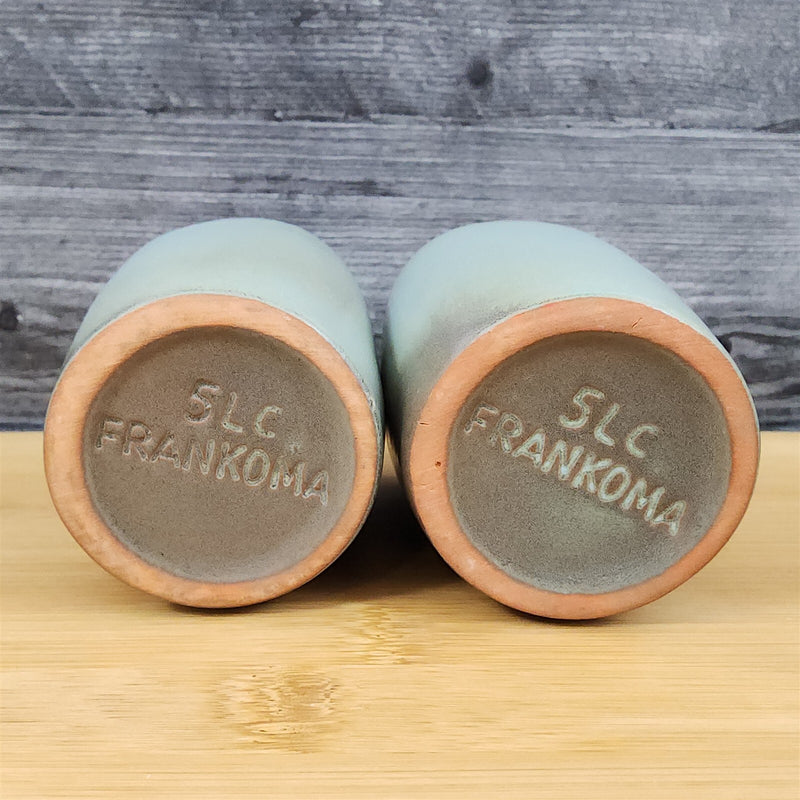 Load image into Gallery viewer, Frankoma Westwind Prairie Green Juice Tumbler Set of 2 Brown Green Pottery