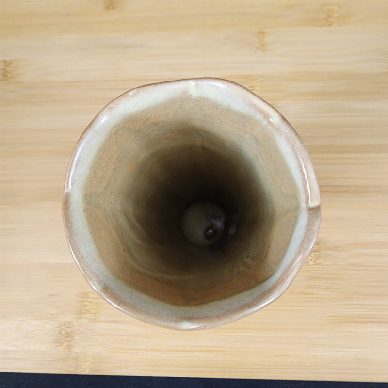 Load image into Gallery viewer, Frankoma Fluted Bud Vase Desert Gold Ada Clay Pottery 38