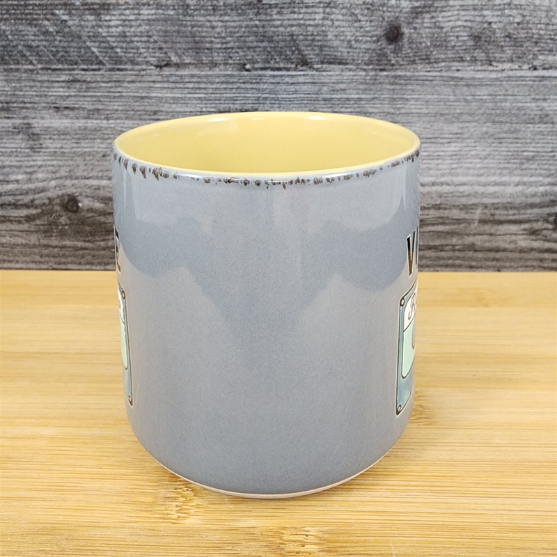 Load image into Gallery viewer, Dad Inspirational Coffee Mug Ceramic Embossed Gray Cup Blue Sky Father’s Day