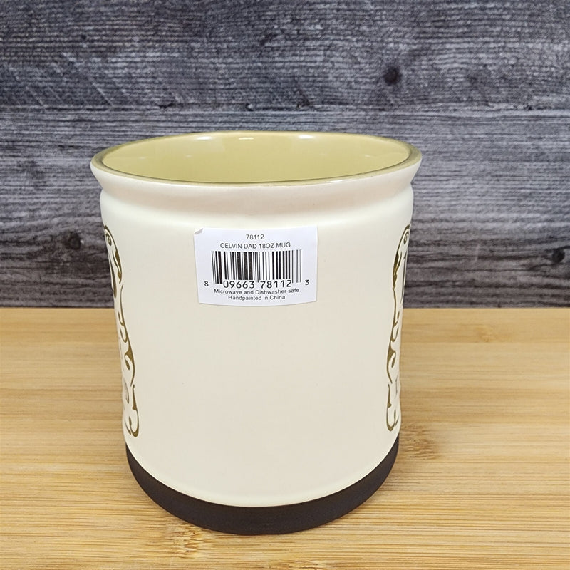 Load image into Gallery viewer, Dad Inspirational Mug Ceramic Embossed Coffee Cup Blue Sky Father's Day Beige