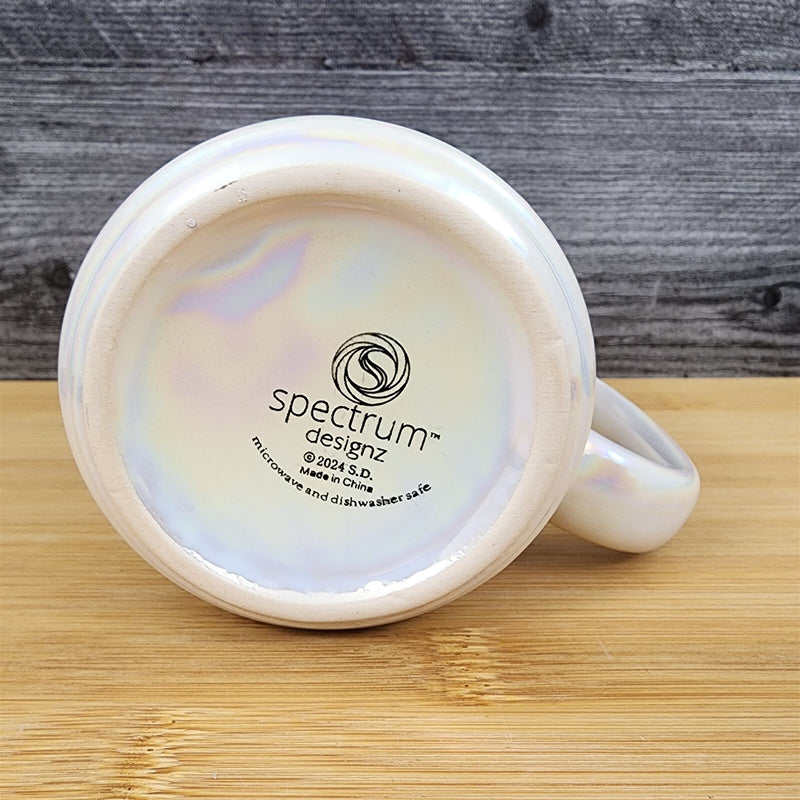 Load image into Gallery viewer, Hot Mama Coffee Mug Ceramic Embossed White Floral Tea Cup Mom by Blue Sky