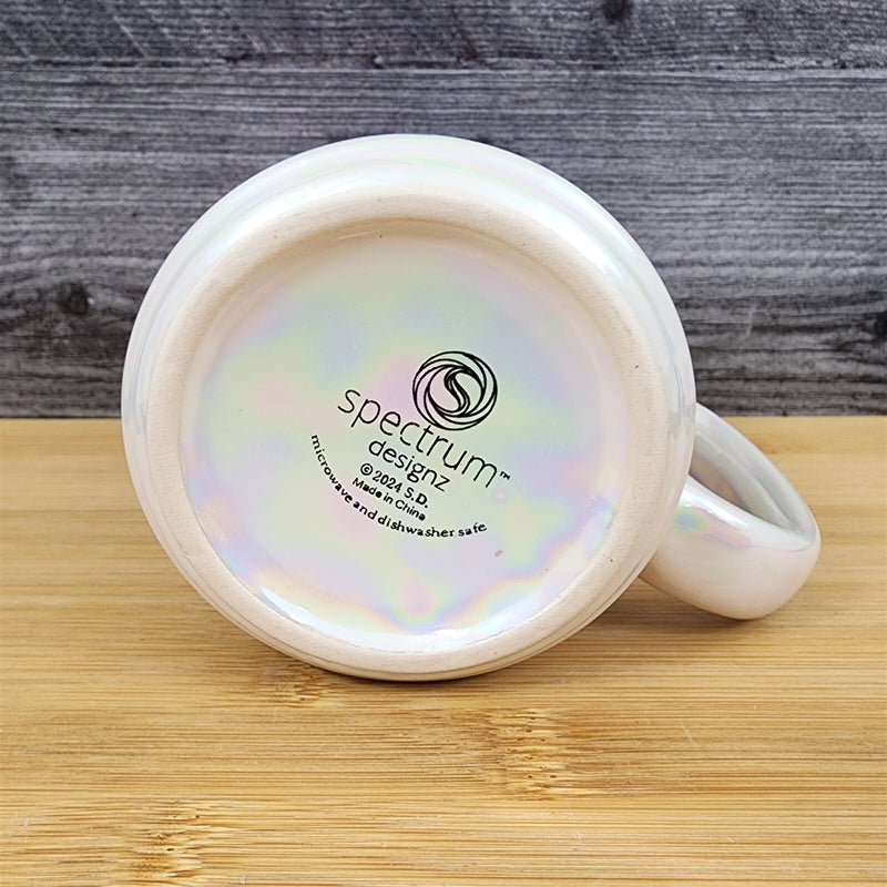 Load image into Gallery viewer, Mom Fuel Coffee Mug Ceramic Embossed White Floral Tea Cup Mom by Blue Sky