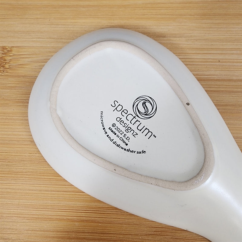 Load image into Gallery viewer, Goldfinch Sunflower Spoon Rest for Cooking Ceramic by Blue Sky Spectrum Embossed