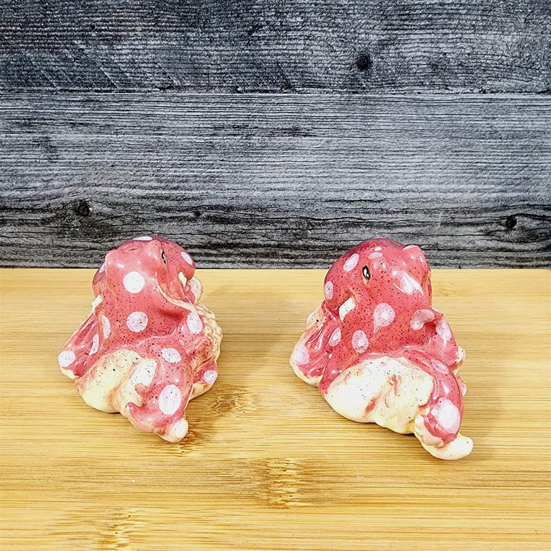 Load image into Gallery viewer, Red Octopus Salt Pepper Set Collectible Ceramic by Blue Sky Clayworks
