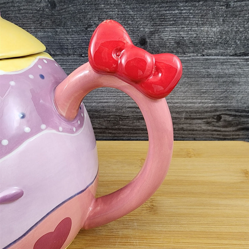 Load image into Gallery viewer, Hello Kitty Easter Bunny Egg Teapot Ceramic by Blue Sky Spring Embossed Decor