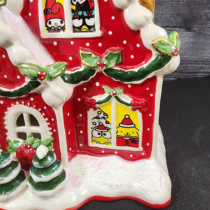 Load image into Gallery viewer, Hello Kitty & Friends Red Christmas Candle House Tealight Blue Sky Goldminc