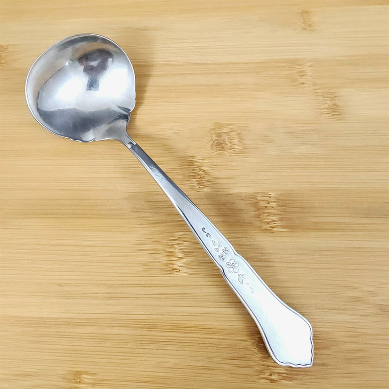 Load image into Gallery viewer, Ashmore Oneida Solid Gravy Ladle Spoon Stainless Burnished Handle Flatware