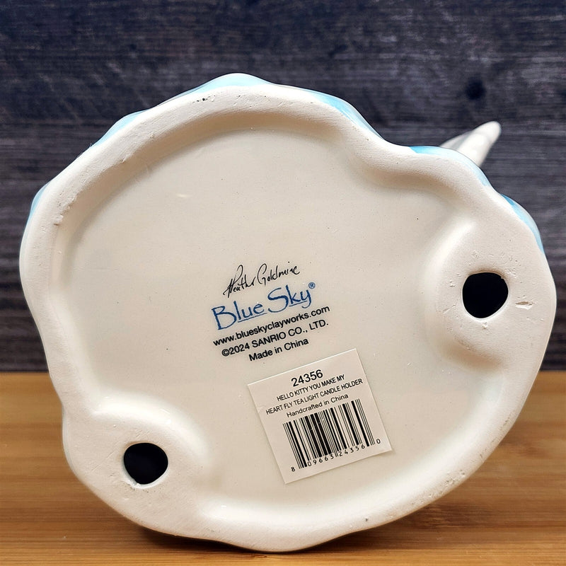 Load image into Gallery viewer, Hello Kitty Candle Holder You Make My Heart Fly Tea Lite Blue Sky Goldminc