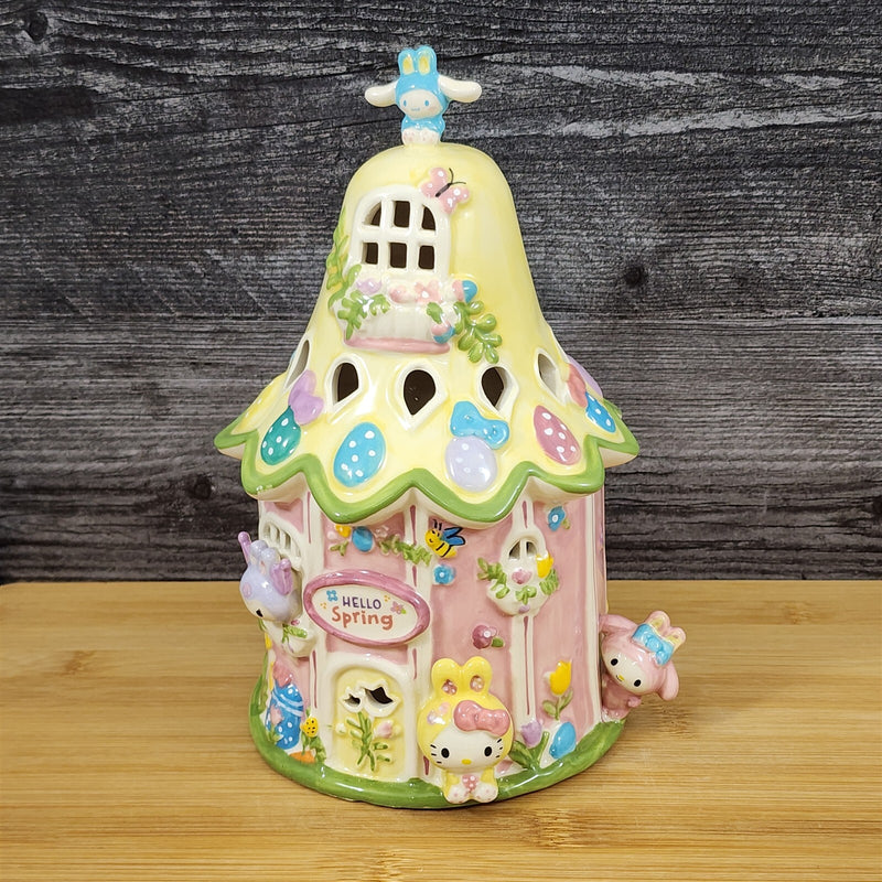 Load image into Gallery viewer, Hello Kitty & Friends Easter Candle House Ceramic Tea light Blue Sky Goldminc