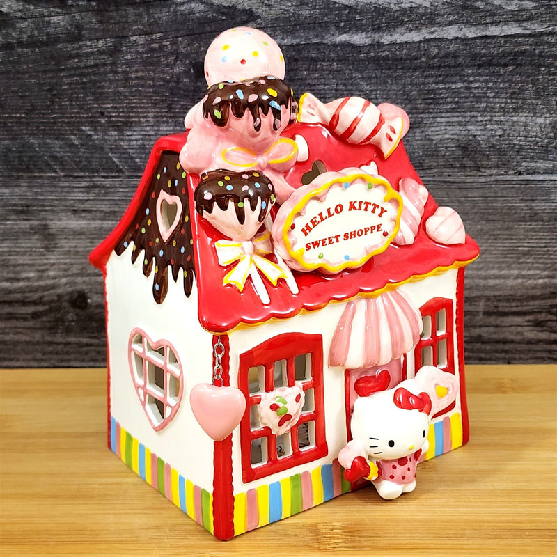 Load image into Gallery viewer, Hello Kitty Sweet Shoppe Candle House Ceramic Tea light Blue Sky Goldminc