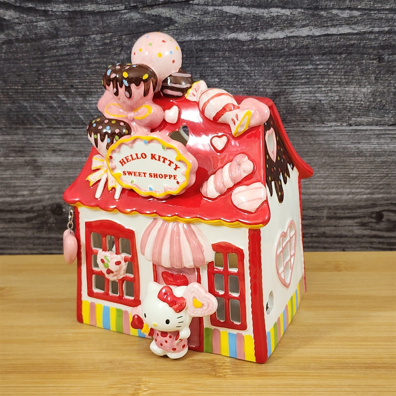 Load image into Gallery viewer, Hello Kitty Sweet Shoppe Candle House Ceramic Tea light Blue Sky Goldminc