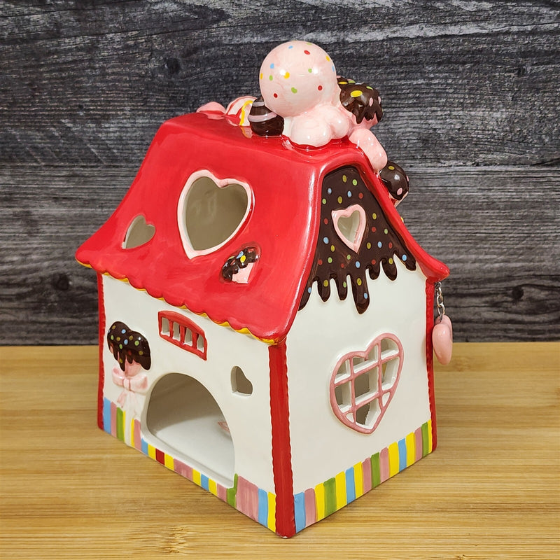 Load image into Gallery viewer, Hello Kitty Sweet Shoppe Candle House Ceramic Tea light Blue Sky Goldminc