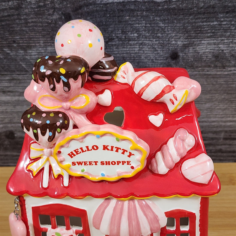 Load image into Gallery viewer, Hello Kitty Sweet Shoppe Candle House Ceramic Tea light Blue Sky Goldminc