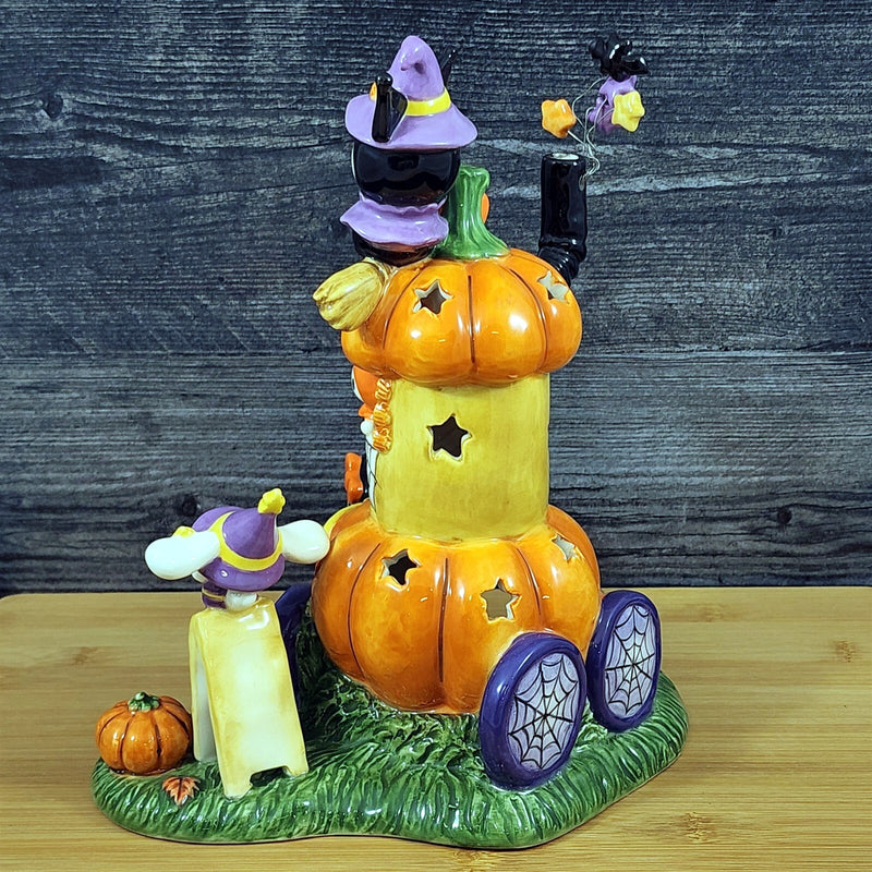 Load image into Gallery viewer, Hello Kitty Pumpkin Cafe Latte Candle Holder Tea Light Lite Ceramic Blue Sky