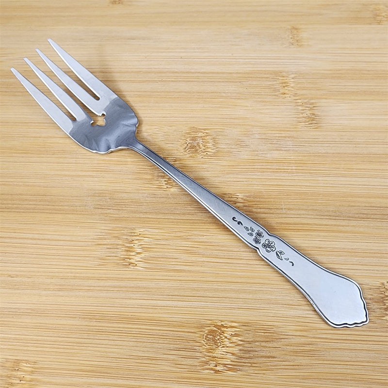 Load image into Gallery viewer, Ashmore Oneida Medium Solid Cold Meat Fork Stainless Burnished Handle Flatware