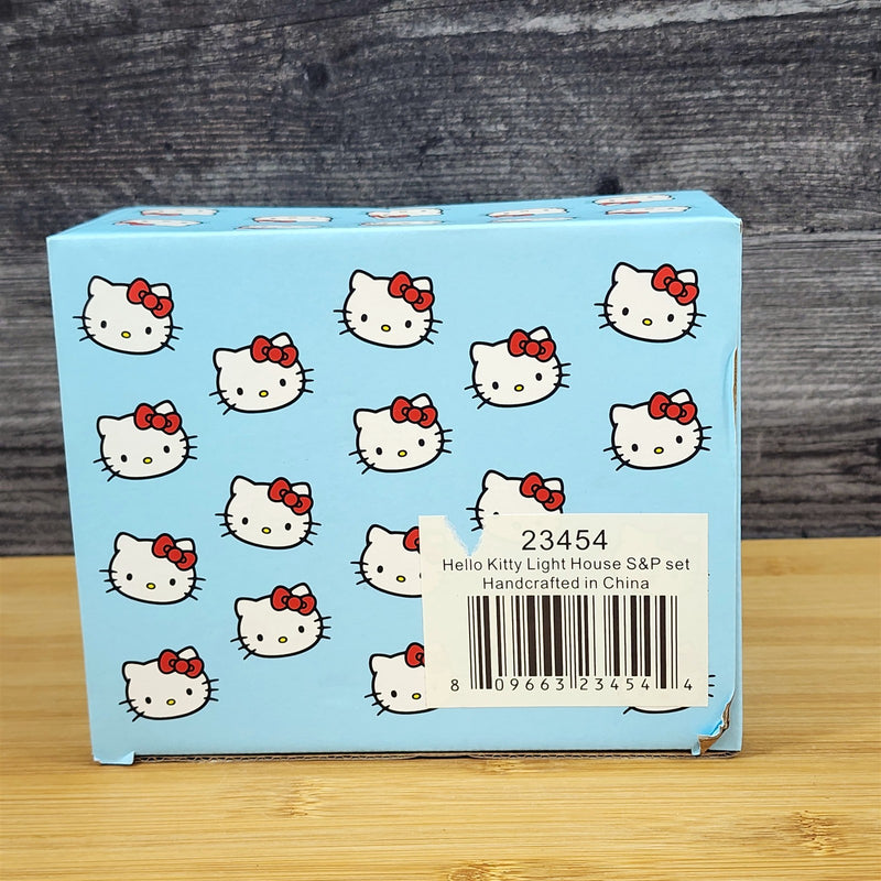 Load image into Gallery viewer, Hello Kitty Light House Salt Pepper Set Collectible Ceramic by Blue Sky