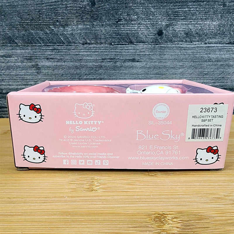 Load image into Gallery viewer, Hello Kitty Donut Tasting Salt Pepper Set Collectible Ceramic by Blue Sky
