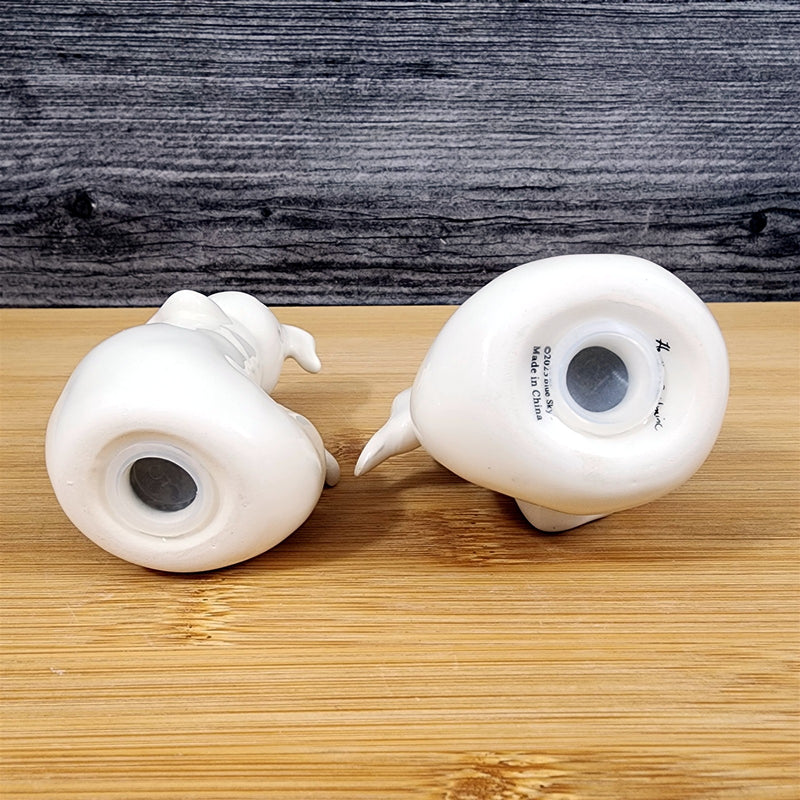 Load image into Gallery viewer, Halloween Ghost Salt Pepper Set Ceramic Pumpkin Fall Blue Sky Heather Goldminc