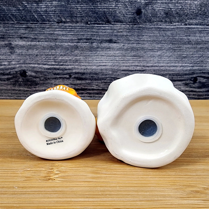 Load image into Gallery viewer, Halloween Salt Pepper Set Ghost Pumpkins Trick or Treat Costume Ceramic Blue Sky